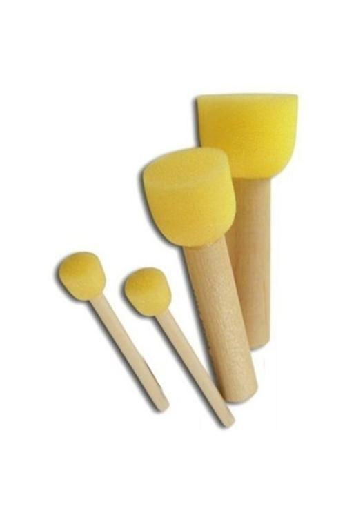 4'Lü Sünger Ponpon Fırça Seti