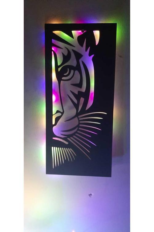 Karışık Led Işıklı Aslan Başı Çocuk Ve Bebek Odası Duvar Gece Lambası