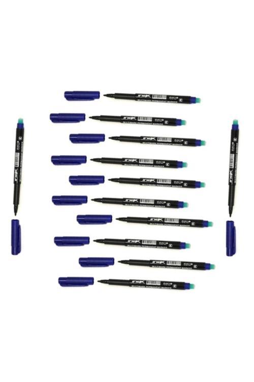 Çıkmayan Asetat & Cd Kalemi Mavi M 12'Li Paket