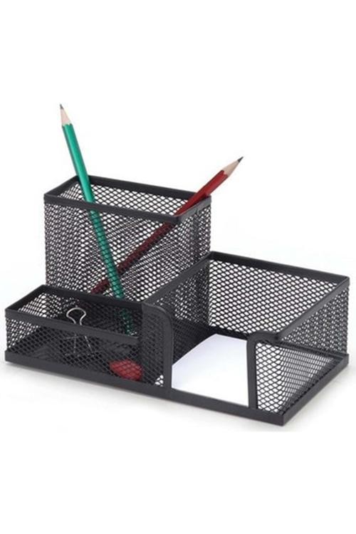 Safınox Inox File Kombine Masa Üstü Kalemlik Siyah 0645