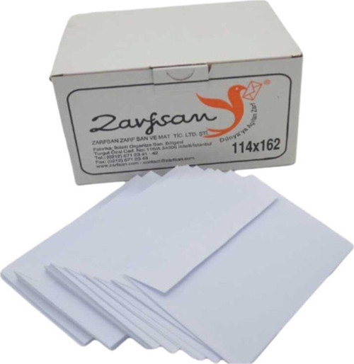 114X162 Silikonlu Mektup Zarfı (500 Adet)