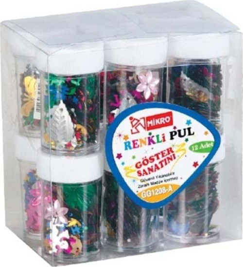 Elişi Pulu Şekilli Yaldızlı Gg1208-A Asorti 1 Tüp Tekli (1 Adet)