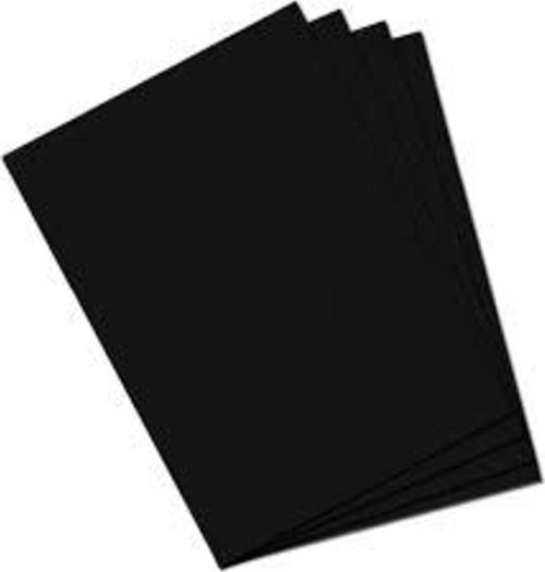 Fon Kartonu 50X70 Cm 120 Gr Siyah 100 Lü (1 Paket 100 Adet) Hamurundan Boyama