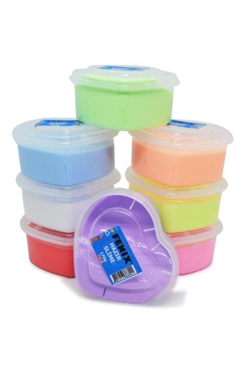 Kalpli Hazır Slime Slaym 8 Renk Toplam 1360Gr Pastel Renkler.Hsx