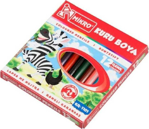 Kr-1101 12Li Yarım Boy Kuru Boya Kalemi