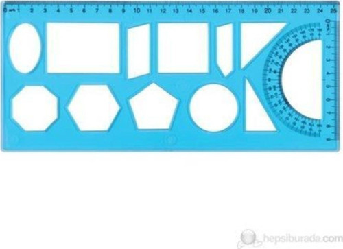 Şablon Cetveli Geometri 2 036* 1 Adet
