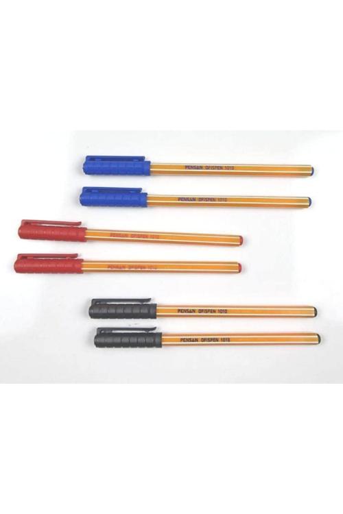 Ofispen 1010 Tükenmez Kalem, Mavi-Siyah-Kırmızı, 6 Adet