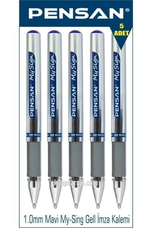 My-Sing Gel 1.0 Mm Mavi Roller Imza Kalemi 5 Adet