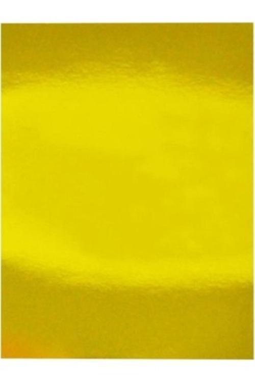 50*70 Cm Metalik Fon Kartonu - Aynalı Fon Kartonu - Gold-Altın-Sarı - 250 Gr 5 Adet