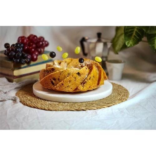 Mermer 28 Cm Kalın Beyaz Sunum Tabağı Yağ Standı