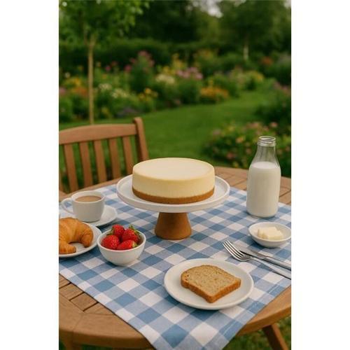 Porselen Ahşap Ayaklı 28 Cm Sunumluk