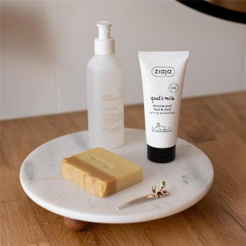 Mermer Beyaz 19 cm Ahşap Boncuk Ayaklı Sunumluk - Kahve ve Tatlı Sunumu - Yağ Standı