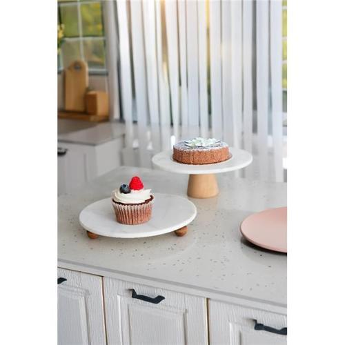 Mermer 2'li Yuvarlak Sunum Tabak Seti