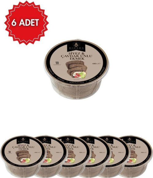 Ridada 6'lı Siyez ve Çavdar Unlu Ekmek 6x480 gr - Doğal Lif Kaynağı Sağlıklı Paket