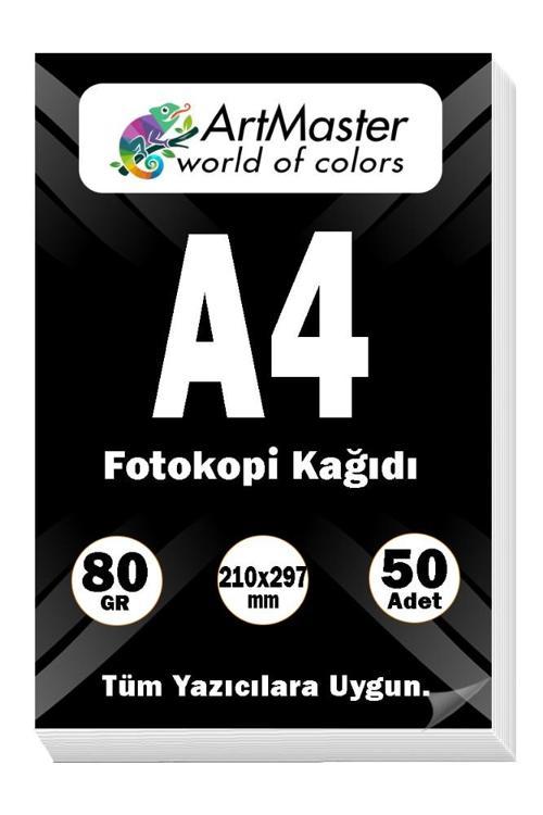 A4 Fotokopi Kağıdı 50 Adet 80 gr 21x29,7 cm ArtMaster A4 Boy Fotokopi Kağıdı Yazıcı Kağıdı 50 Li