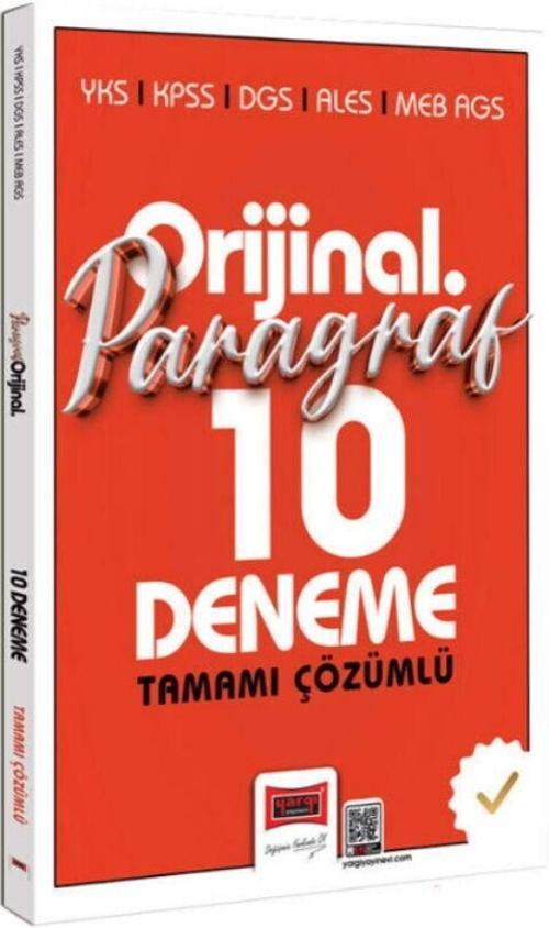 YKS KPSS DGS ALES MEB AGS Orijinal Paragraf Tamamı Çözümlü 10 Deneme Yargı Yayınları
