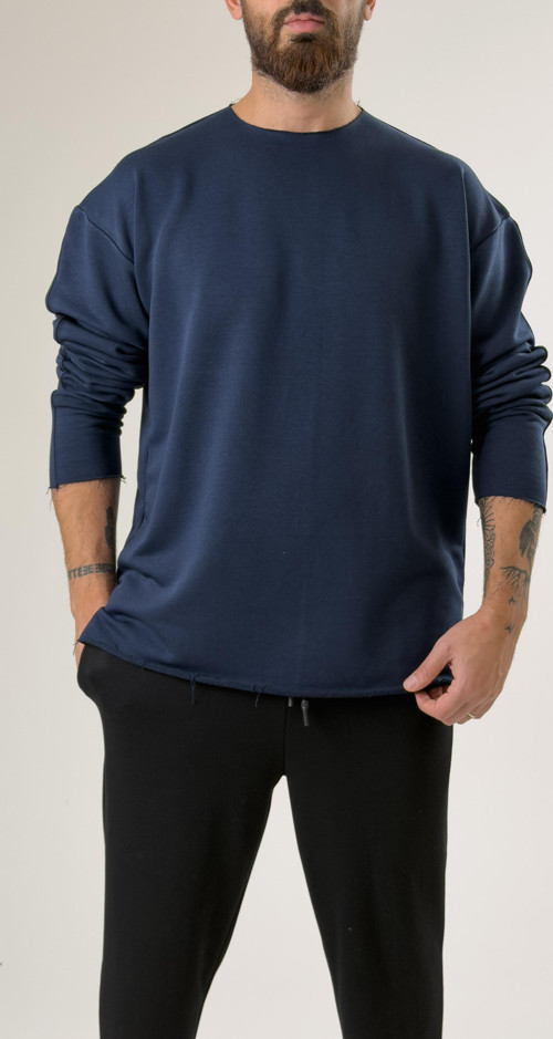 Erkek Lacivert Oversize Basic Sweat COC2596