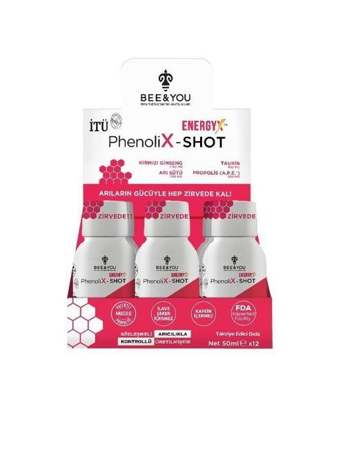 Bee&You PhenoliX-Shot Energy 50 Ml 12'Li Kutu - SKT:03/2028