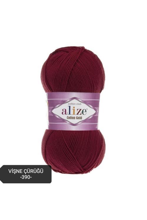 Cotton Gold Amigurumi Ipi 100 Gr El Örgü Ipi Renk Kod-Vişne Çürüğü-390-Punch Ipi Pamuk+Akrilik