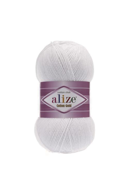 Yazlık Pamuk Ip Cotton Gold Amigurumi Punch Ipi 055 Beyaz.