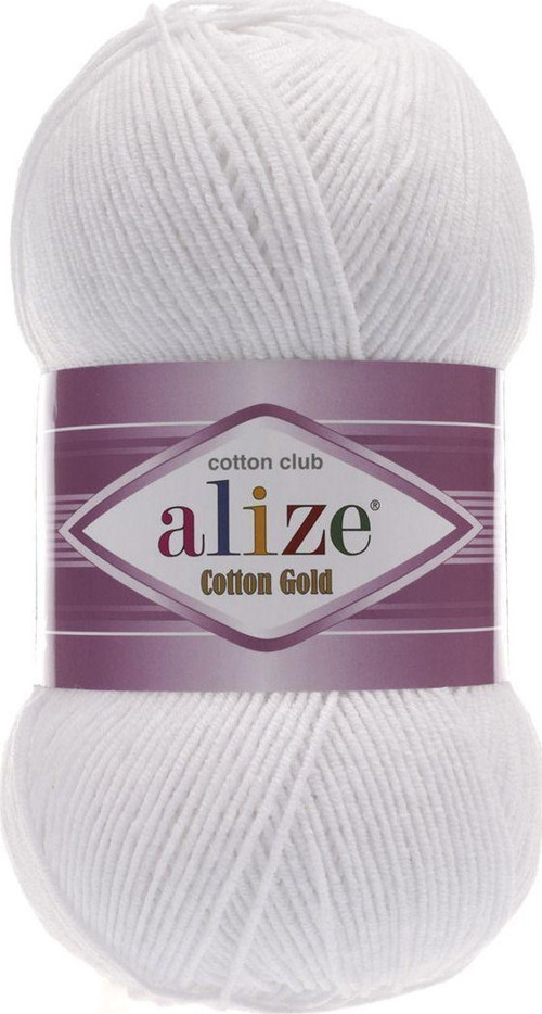 Yazlık Pamuk Ip Cotton Gold Amigurumi Punch Ipi 055 Beyaz.