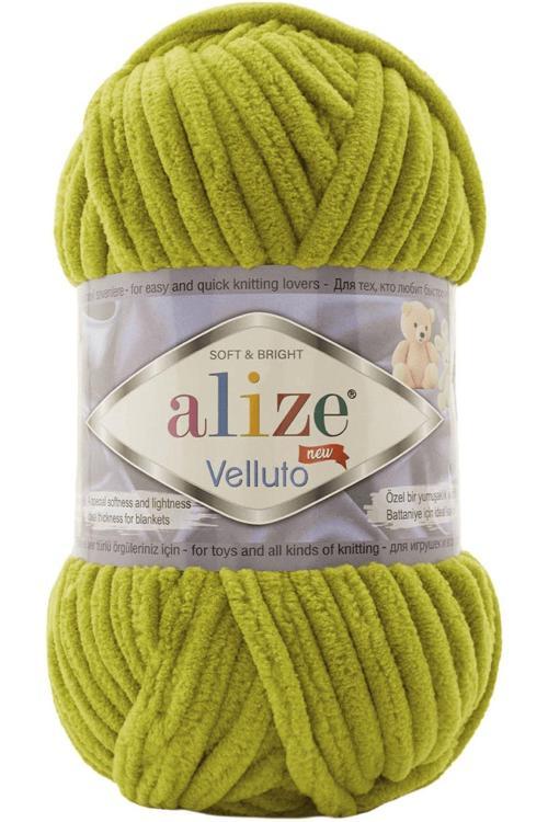 Velluto Kadife El Örgü Ipi Renk Kodu:11-Fıstık Yeşili