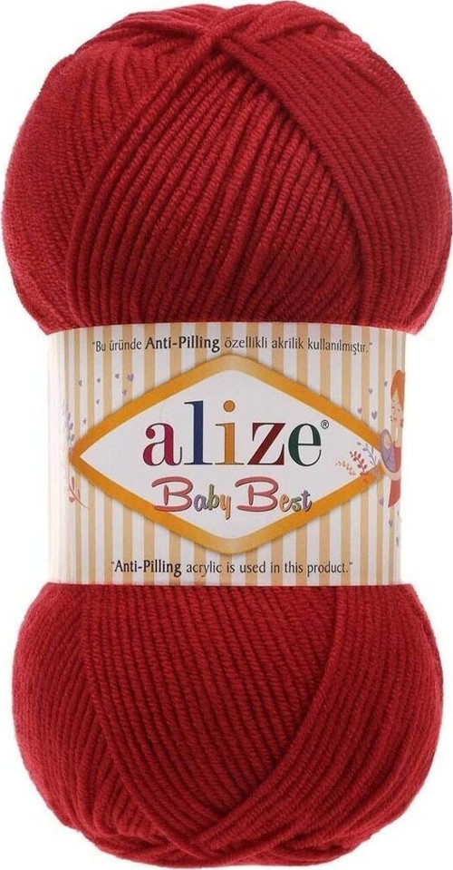 5 Adet Baby Best 106 Koyu Kırmızı %10 Bambu - %90 Akrilik (Anti-Pilling Akrilik) / 100 Gr - 240 M
