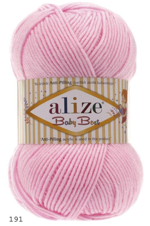 5 Adet Baby Best Bambu İçerikli Kaşındırmayan Bebek Hırkası Kazak Örmek İçin 191 Açık Pembe