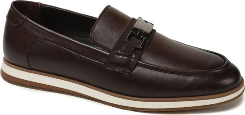 63601 Kahverengi Erkek Loafer Günlük Deri Ayakkabı