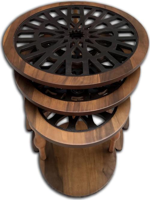 Zigon CNC 12468 ST Osmanlı Motif İşleme Metal Ayak Kütük Desen MDF tabla El Yapım