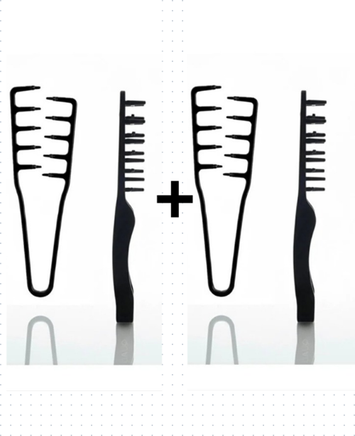 Profesyonel Mucizevi French Crop Düz Saç Şekillendirme Tarağı 2'Li Set