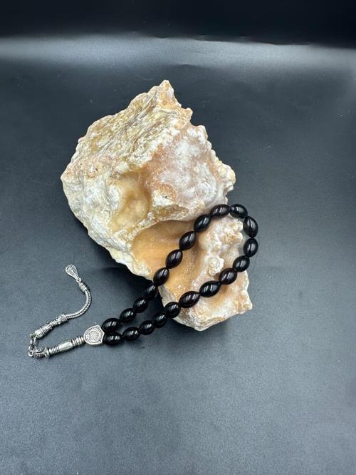 Alpaka YPüskül  Ateş Kehribar Tespih