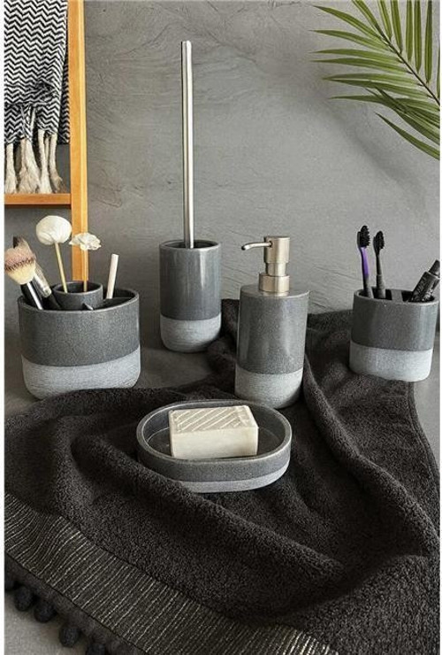 Reve Banyo Seti 5 Parça - Gri