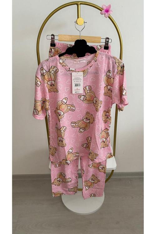 Gamzelirenklerim Ayıcıklı Kısa Kollu Pijama Takımı