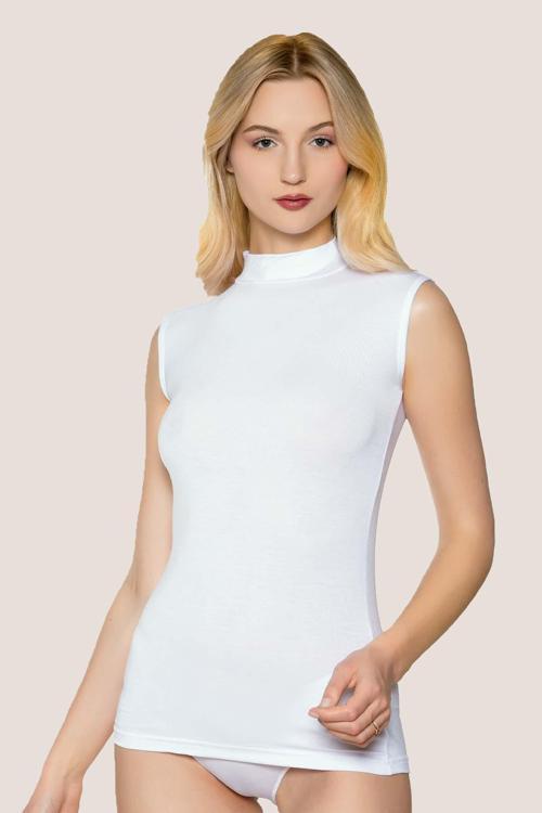 Sortie Kadın Atlet Sıfır Kol Boğazlı Balıkçı Yaka Bambu