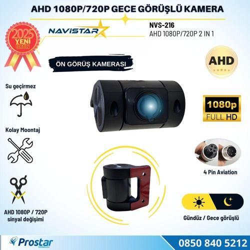 Cama Yapışan Ön ve Kabin Görüş Kamerası AHD 1080P/720P 4 Pin aviation soket Kamera