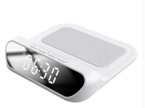 SL-CW18 Beyaz Telefon Uyumlu 15W LCD Ekran Double Alarmli Kablosuz Şarj Cihazı