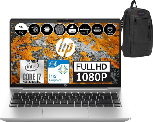 Probook 440 G10 Intel Core I7 1355U 32GB 256GB SSD Intel® Iris® Xᵉ WIN 11 Home 14" FHD 8A567EAH05 + Weblegelsin Çanta