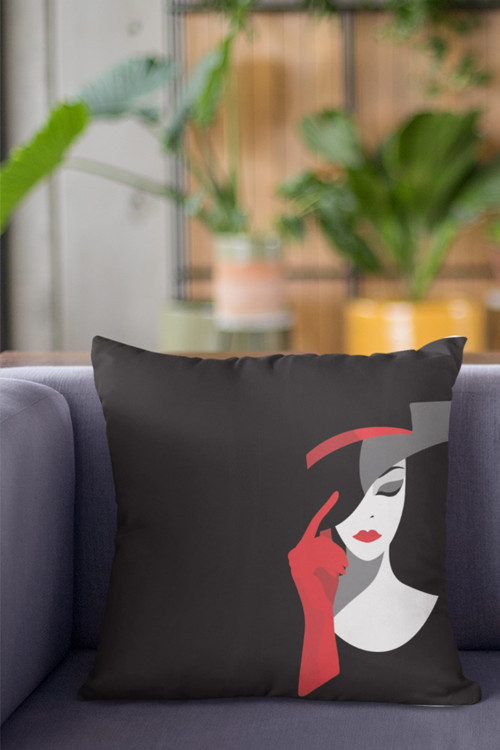 43X43Cm Premium Tay Tüyü Dokuma Kumaş Çift Taraflı Modern Kırlent Yastık Kılıfı Krl443