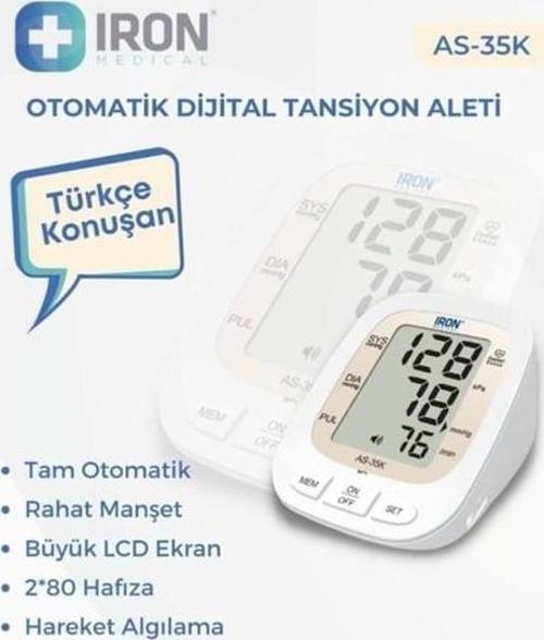 AS-35K Di̇ji̇tal Konuşan Tansiyon Aleti Koldan