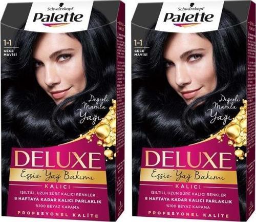 Deluxe 1-1 Gece Mavisi X 2 Adet Saç Boyası