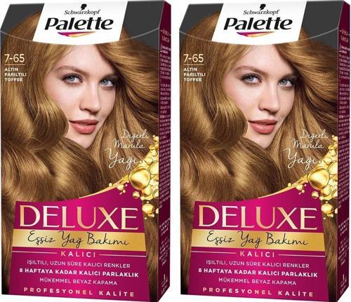 Deluxe 7-65 Altın Parıltılı Toffee X 2 Adet Saç Boyası