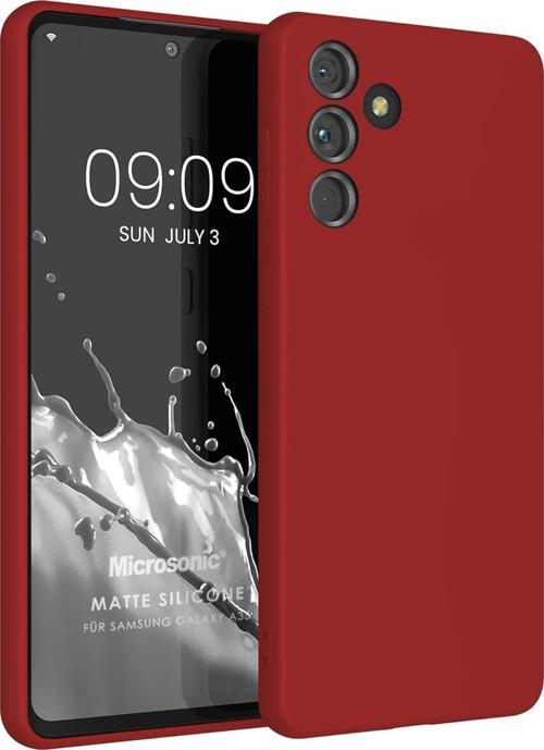 Matte Silicone Samsung Galaxy A35 Kılıf Kırmızı