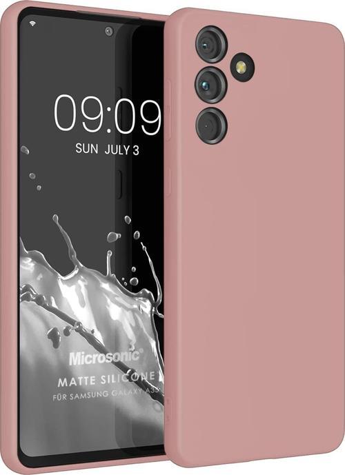 Matte Silicone Samsung Galaxy A35 Kılıf Rose Gold