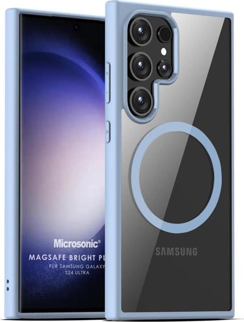 Samsung Galaxy S24 Ultra Kılıf MagSafe Bright Planet Mavi