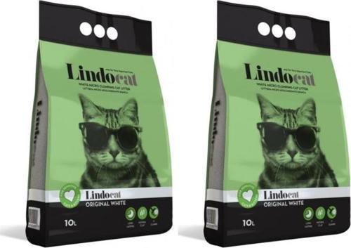 Lindo Original White Kokusuz Topaklanan Bentonit Kedi Kumu 10 Lt 2 adet
