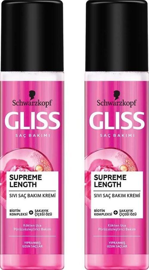Supreme Length Uzun Saçlara Özel Durulanmayan Sıvı Saç Kremi 200 ml x 2 Adet