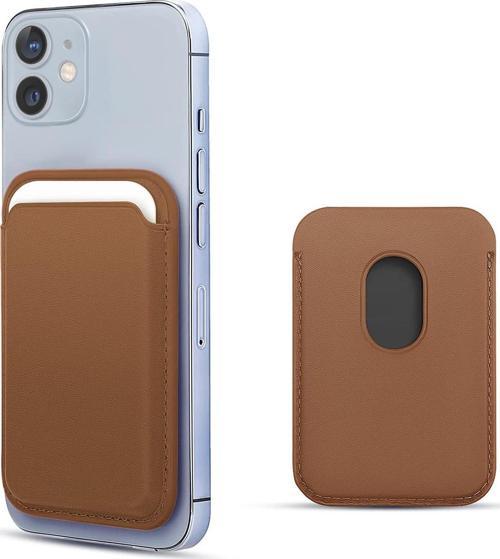 Apple iPhone 12 Leather Wallet MagSafe Kahverengi