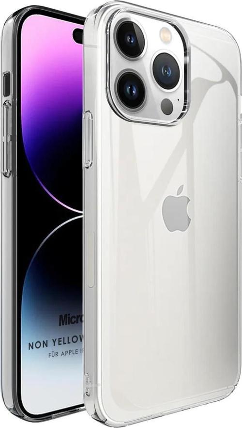 Apple iPhone 14 Pro Max Kılıf Non Yellowing Crystal Clear Sararma Önleyici Kristal Şeffaf