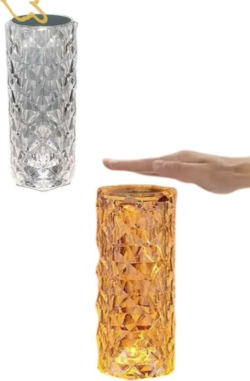 Masa ve Gece Lambası Şık ve Dayanıklı Sensörlü Şarjlı Kristal Lamba